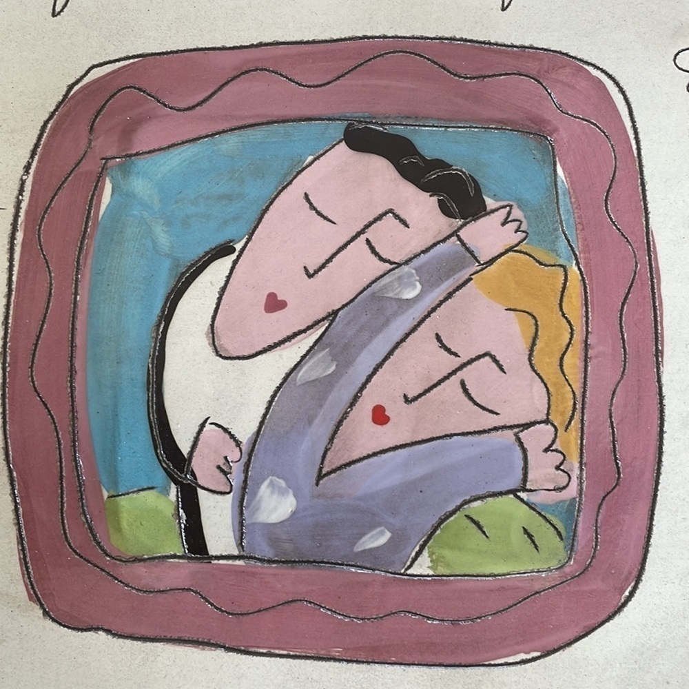 Sandra Magsamen Art Original- Life May Have Some Dips We’ll Dance Together Plate - Picture 4 of 10